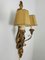 Wall Lamps in Carved Wood and Beige Silk, Italy, 1950s, Set of 2 14
