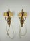 Wall Lamps in Carved Wood and Beige Silk, Italy, 1950s, Set of 2 11