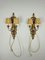 Wall Lamps in Carved Wood and Beige Silk, Italy, 1950s, Set of 2, Image 11