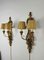 Wandlampen aus Geschnitztem Holz & Beige Seide, Italien, 1950er, 2er Set 5
