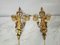 Wall Lamps in Carved Wood and Beige Silk, Italy, 1950s, Set of 2 12