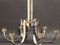 Art Deco Ceiling Light with 6 Arms and Opaline Glass Tulip Shades from Petitot, 1930s 7