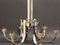 Art Deco Ceiling Light with 6 Arms and Opaline Glass Tulip Shades from Petitot, 1930s, Image 7