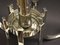 Lampada da soffitto Art Déco con sei braccia e paralumi in vetro opalino di Petitot, anni '30, Immagine 6