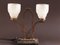 Art Deco Tischlampe aus Marmor & Schmiedeeisen, 1920er 5