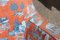 Butacas italianas de tela de terciopelo naranja estampada atribuidas a Paolo Buffa, años 50. Juego de 2, Imagen 11