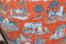 Italian Armchairs in Printed Orange Velvet Fabric attributed to Paolo Buffa, 1950s, Set of 2, Image 3