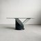 Postmodern Sculptural Coffee Table in Black Faux Marble and Glass, 1980s, Image 1