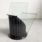 Postmodern Sculptural Coffee Table in Black Faux Marble and Glass, 1980s 6