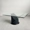 Postmodern Sculptural Coffee Table in Black Faux Marble and Glass, 1980s 2