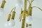 Sputnik Chandelier in Brass with 10 Curved Arms from Schröder & Co. 3