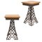 Antique Eiffel Tower Side Tables, Set of 2 1