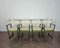 Extendable Dining Table and Chairs in Wood and Fabric, Italy, 1970s, Set of 5 7