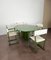 Tavolo da pranzo allungabile e sedie in legno e tessuto, Italia, anni '70, set di 5, Immagine 4