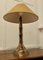 Table Lamp in Brass and Faux Bamboo with Shade, 1970s 5