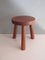 Brutalist Wooden Tripod Stool with Flared Legs, France, 1960, Image 1