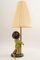 Ceramic Lamp with Fabric Shade, 1950s, Image 10