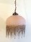 Vintage Suspension in Pink Glass with Bangs of Pearls, 1970s 10