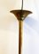 Lámpara de suspensión Art Déco pequeña de metal dorado y vidrio, años 40, Imagen 6