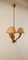 Brass Chandelier with Parchment Lampshades 7