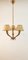 Brass Chandelier with Parchment Lampshades 2