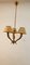 Brass Chandelier with Parchment Lampshades 6