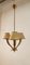 Brass Chandelier with Parchment Lampshades 10