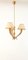 Brass Chandelier with Parchment Lampshades 8