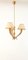 Brass Chandelier with Parchment Lampshades, Image 8