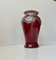 Oxblood Drip Glaze and Pewter Ceramic Vase by Daniel Andersen for Michael Andersen, 1920s 1