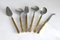 Vintage Brutalist Cutlery Set by David Marshall, 1970s, Set of 57 3