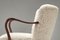 Vintage Danish Chair with Curved Beech Armrests, 1950s, Image 8