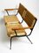 Mid-Century Italian 2 Seater Bench Made of Iron Frame and Rush Wickerwork by Giuseppe Pagano Pogatschnig, 1950s, Image 6