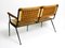 Mid-Century Italian 2 Seater Bench Made of Iron Frame and Rush Wickerwork by Giuseppe Pagano Pogatschnig, 1950s 4