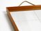 Large Mid-Century Wall Mirror in Trapezoidal Shape with Cherry Wood Frame, 1950s 6