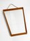 Large Mid-Century Wall Mirror in Trapezoidal Shape with Cherry Wood Frame, 1950s 4