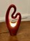 Mid-Century Abstract Ceramic Lamp in Cerise, 1980s 5