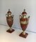 Red & Bronze Marble Cassolettes, 1880s, Set of 2 16