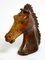 Escultura de cabeza de caballo grande de esteatita marrón, años 60, Imagen 16