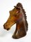 Large Horse Head Sculpture in Brown Soapstone, 1960s 16