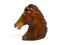 Escultura de cabeza de caballo grande de esteatita marrón, años 60, Imagen 1