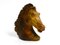 Large Horse Head Sculpture in Brown Soapstone, 1960s 5