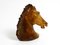 Escultura de cabeza de caballo grande de esteatita marrón, años 60, Imagen 3