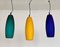 Italian Pendant Lamp Set in Murano Frosted Glass by De Majo Murano, 1970s, Set of 3 12