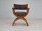 Danish Kurul Chair in Sheepskin and Oak by Henning Kjærnulf, 1960s 20