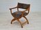 Danish Kurul Chair in Sheepskin and Oak by Henning Kjærnulf, 1960s, Image 11