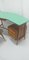 Escritorio y silla de escritorio vintage de laminado verde, años 50. Juego de 2, Imagen 4