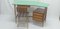 Grüner Vintage Schreibtisch & Schreibtischstuhl aus Laminat, 1950er, 2er Set 2
