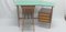 Scrivania e sedie vintage in laminato verde, anni '50, set di 2, Immagine 3