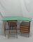 Scrivania e sedie vintage in laminato verde, anni '50, set di 2, Immagine 6